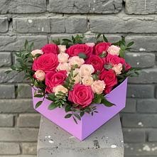 Цветочная композиция из Розы в коробке в Платаве