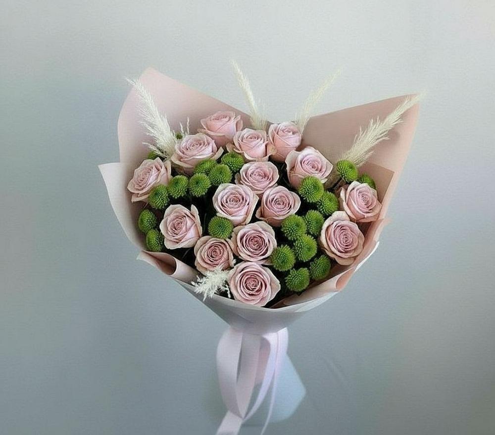 Букет цветов из: Розы и Хризантемы в Платаве