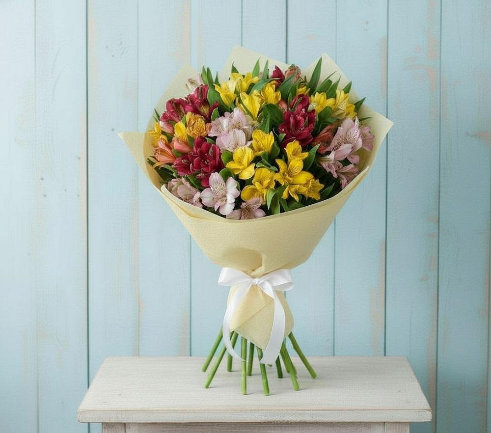 Букет цветов из: Альстромерии в Платаве