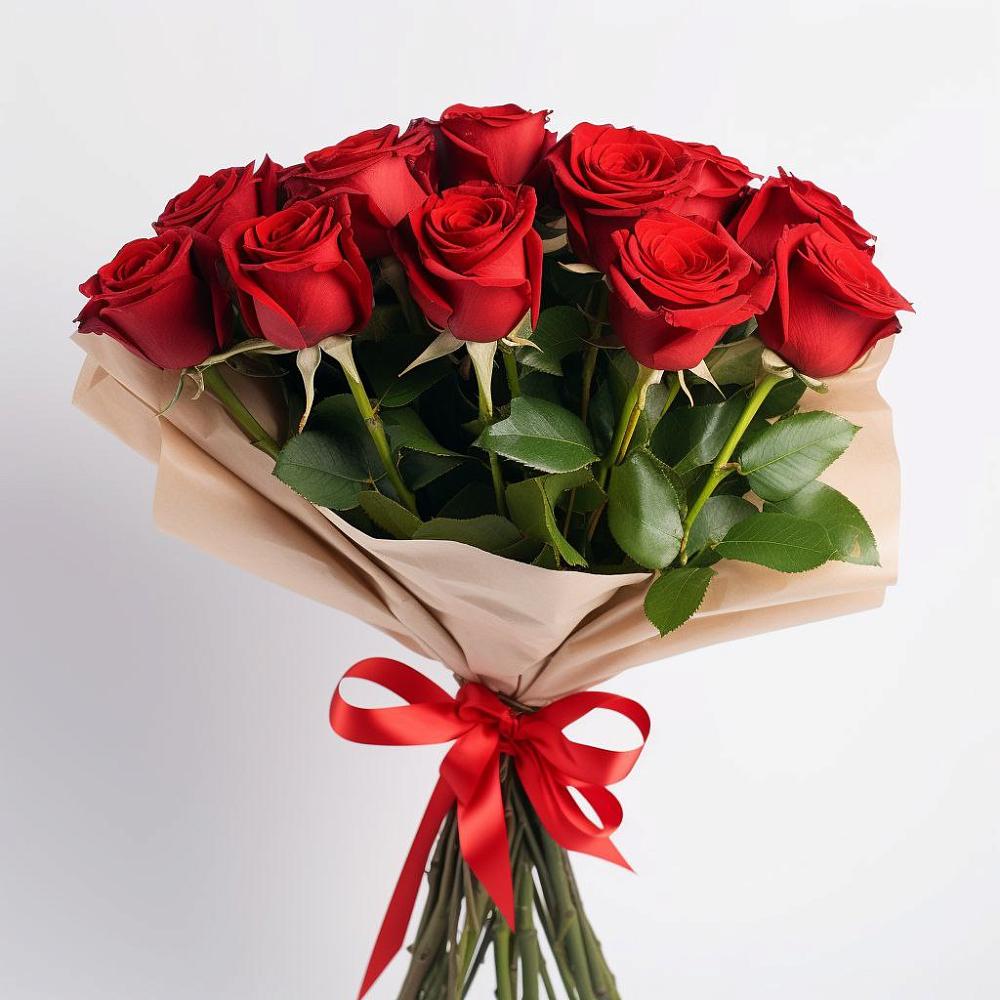 Букет 11 Красных роз Эдлесс Лав в Платаве