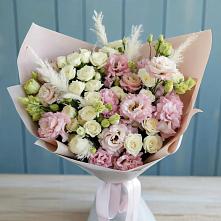 Букет цветов из:  Альстромерии и Розы #REPLACE_PRED# Платаве